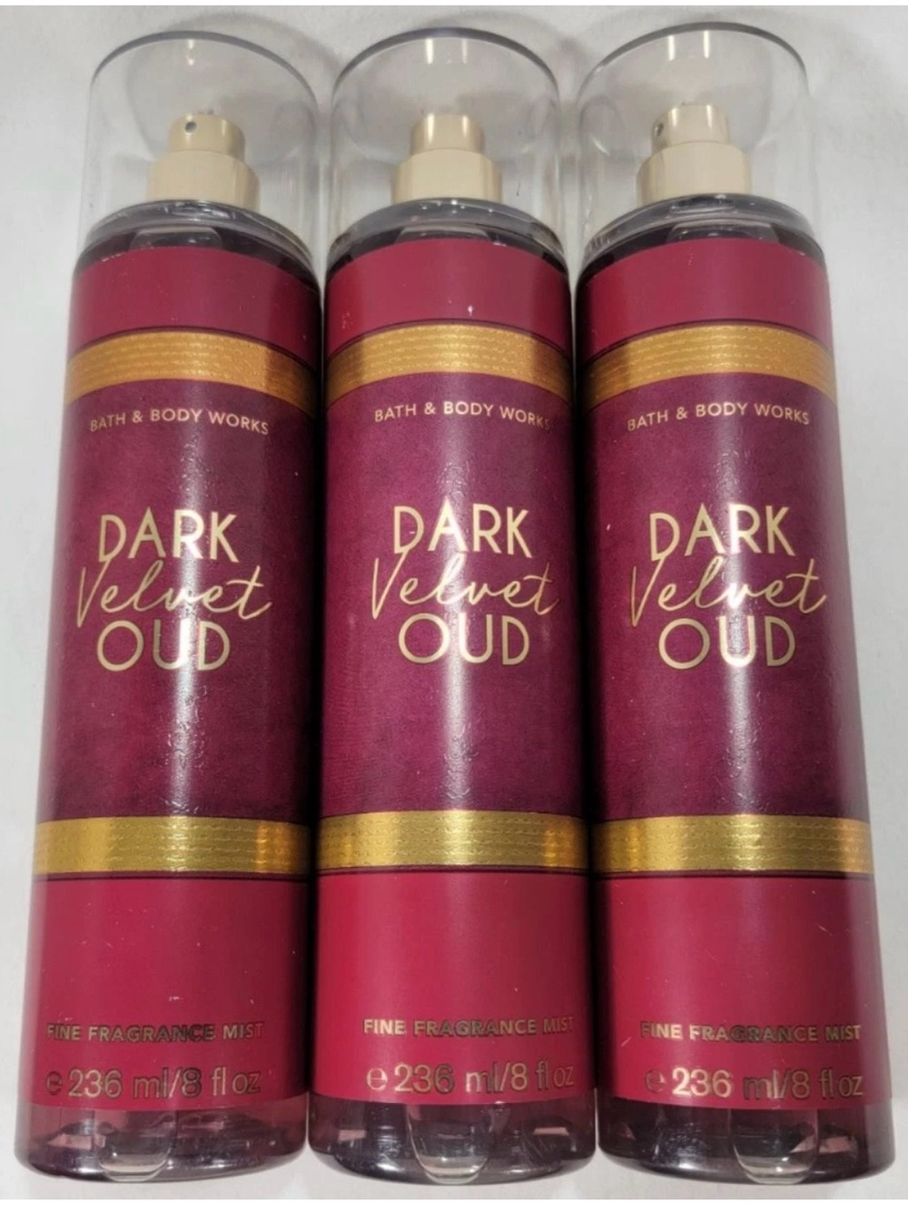 Bath & Body Works Dark Velvet Oud, lot of 3 bottles, 8 oz each